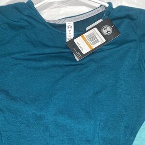 Women’s Under Armour Teal Heat Gear Workout Shirt NWT Size S